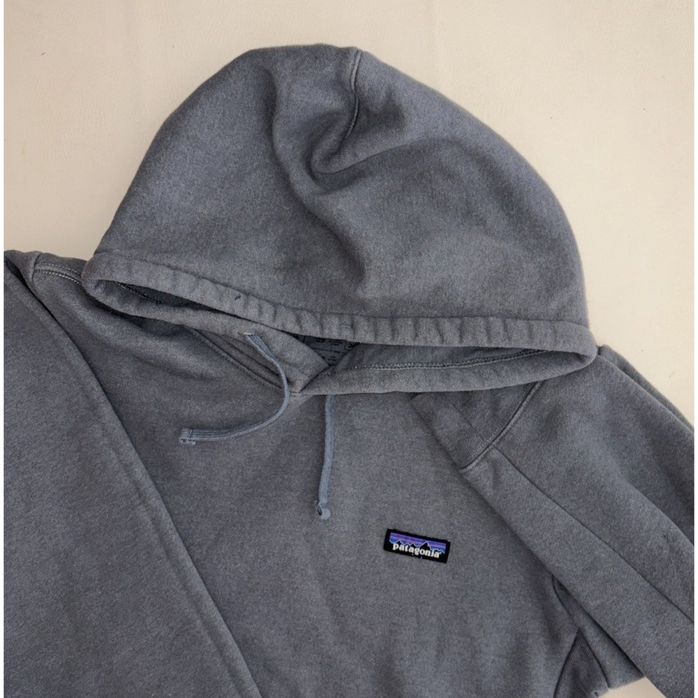 Patagonia Mens XS P-6 Uprisal Logo Hoody Hoodie Gray 39621